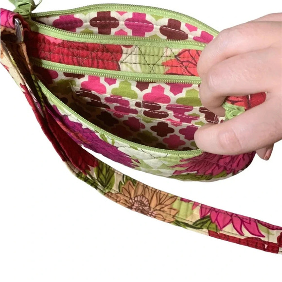 Vera Bradley Hello Dahlia Lizzy Crossbody Handbag - Picture 4 of 7